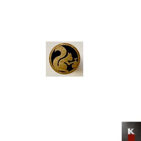 design pins scoiattolo ottone nero 022 K